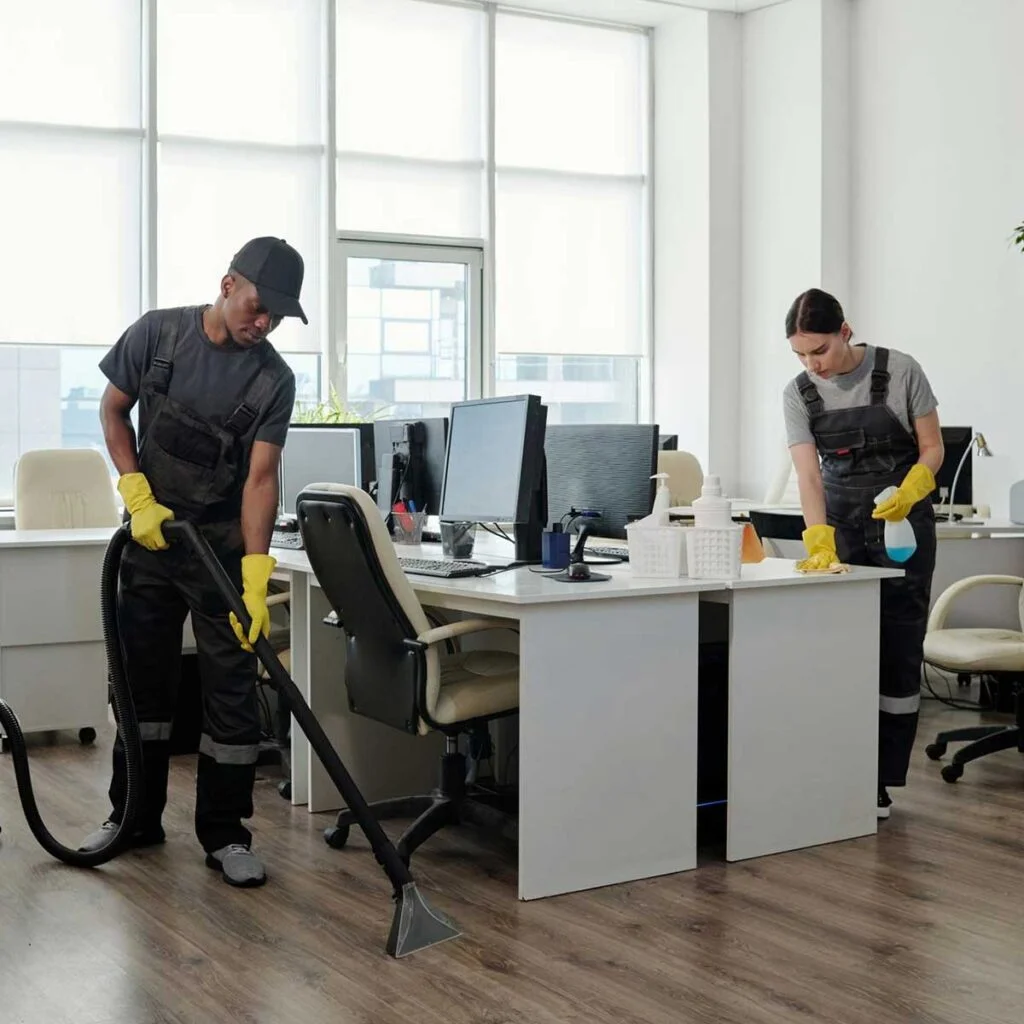 Pristine cleaning crew at a commercial building in Oakland
